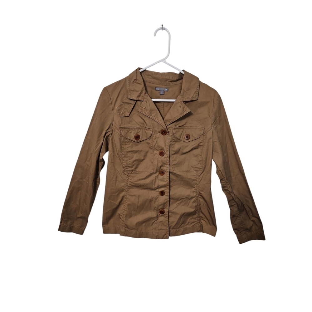 Gap Women's Kahki Lightweight Button Jacket Size Medium